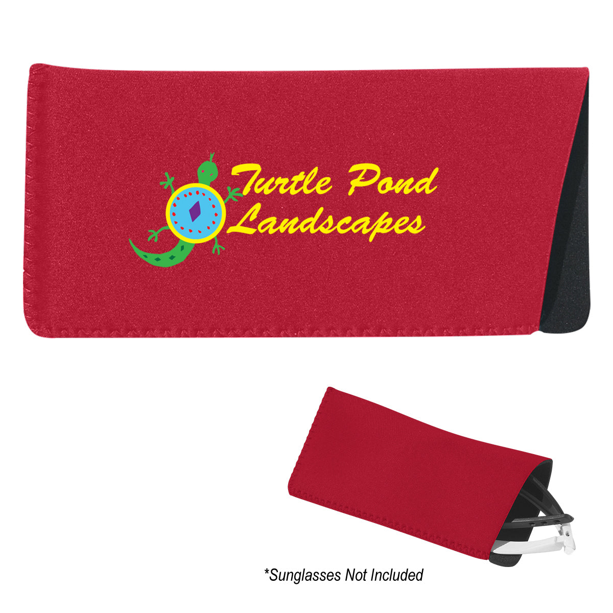 Neoprene Case for Eyeglasses and Sunglasses - Red - Colorbrite