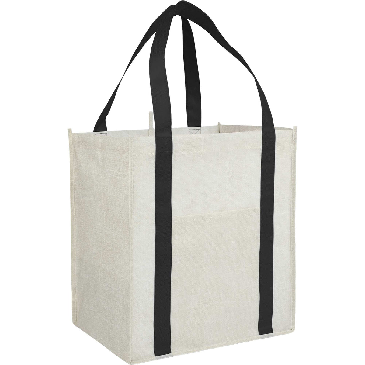 Neptune Recycled Grocery Tote, Extra Large - Black - Right Angle
