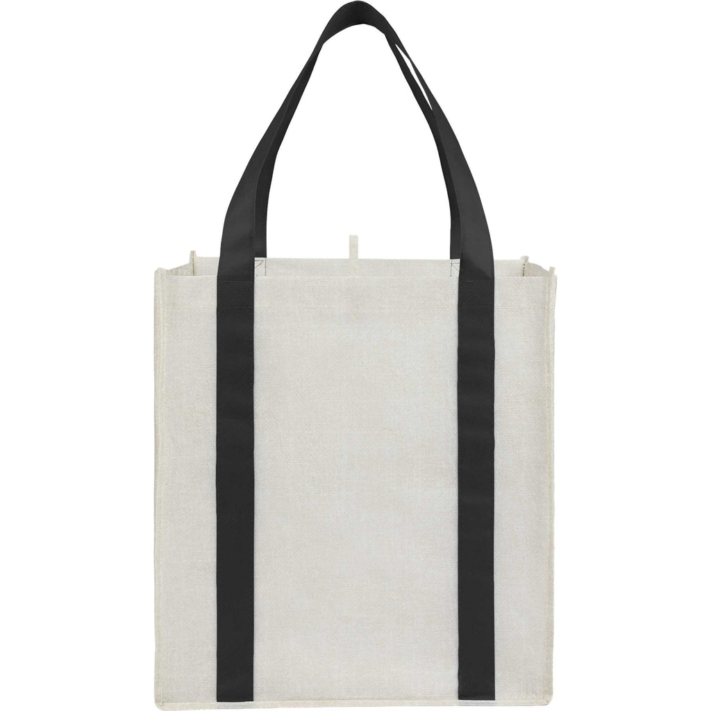 Neptune Recycled Grocery Tote, Extra Large Full Color - Black - Back