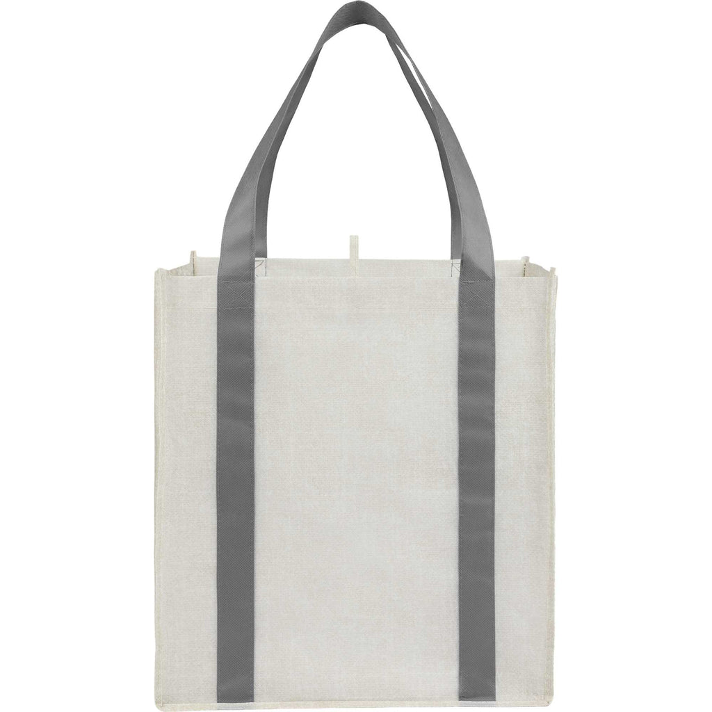 Neptune Recycled Grocery Tote, Extra Large Full Color - Gray - Back