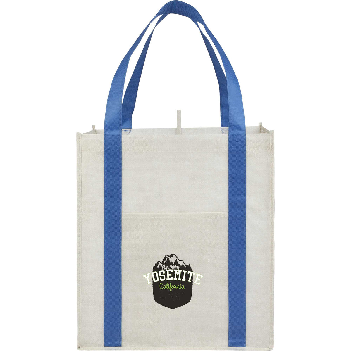 Neptune Recycled Grocery Tote, Extra Large Full Color - Royal - Front
