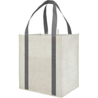 Neptune Recycled Grocery Tote, Extra Large - Gray - Left Angle