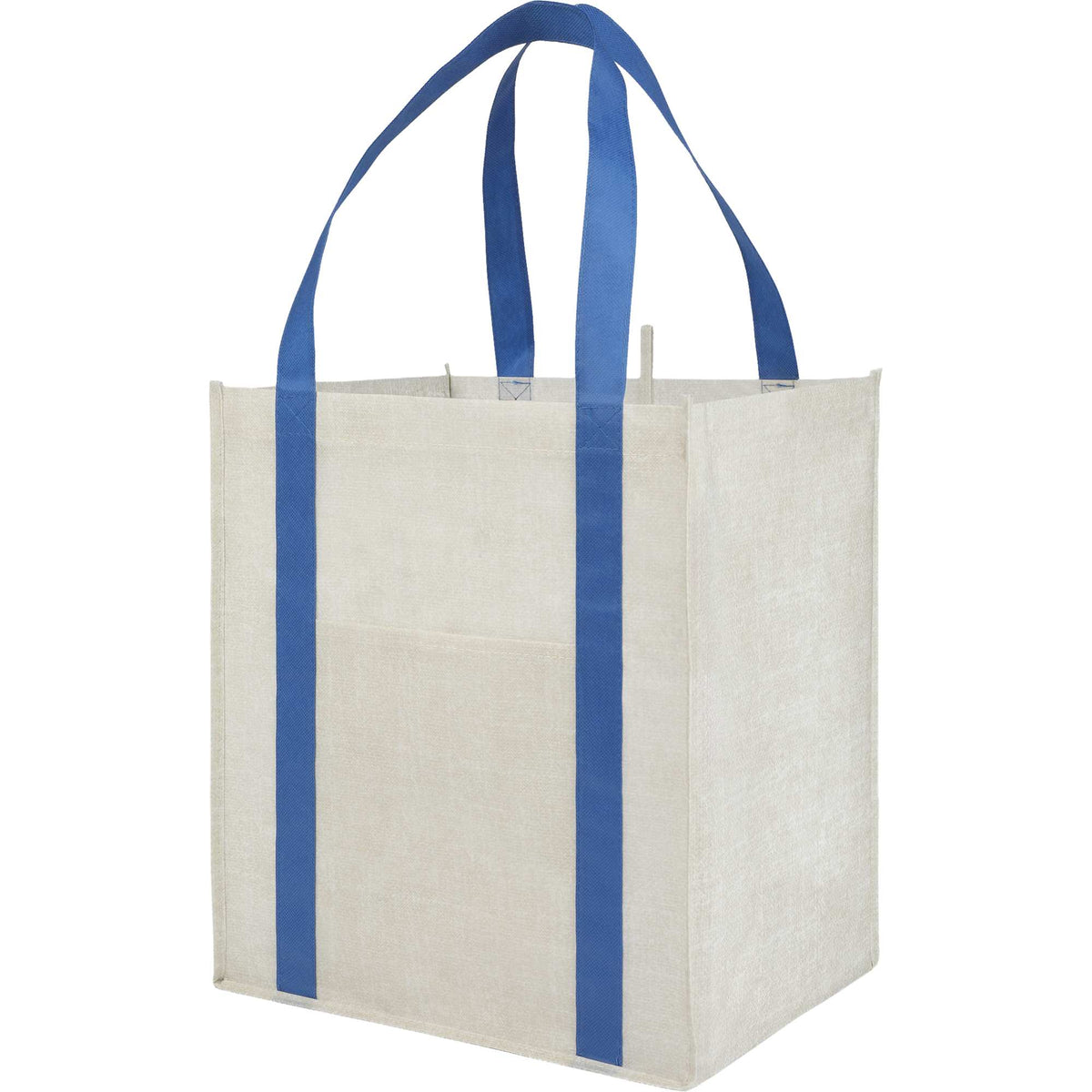 Neptune Recycled Grocery Tote, Extra Large - Royal - Left Angle