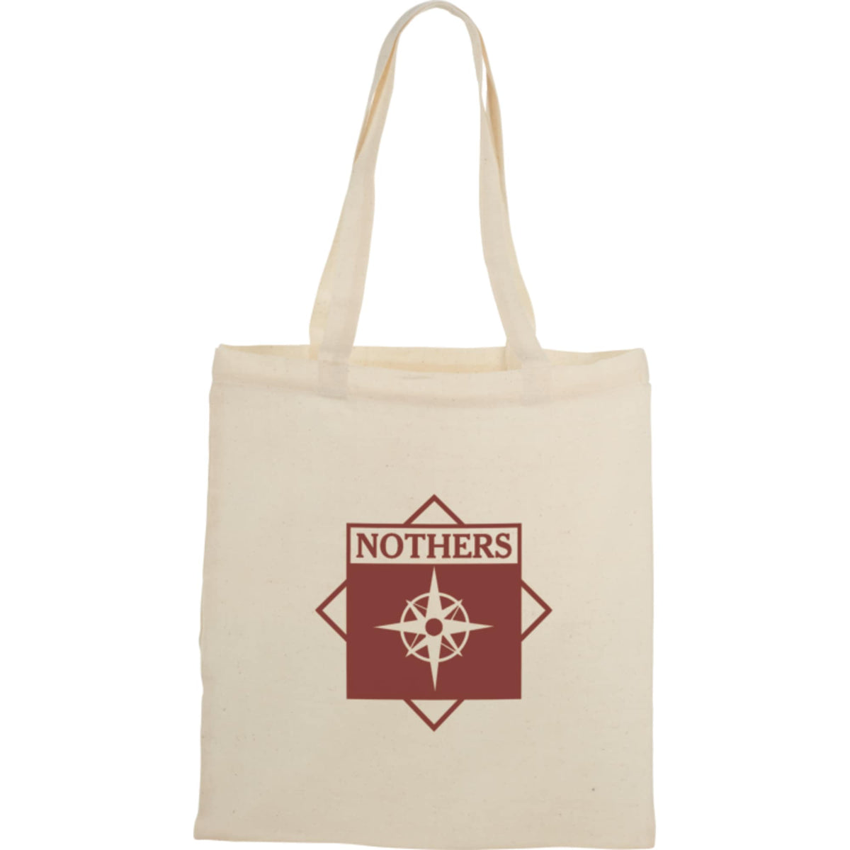Nevada Cotton Convention Tote with Bright Straps, 3.5 oz Full Color - Natural - Front