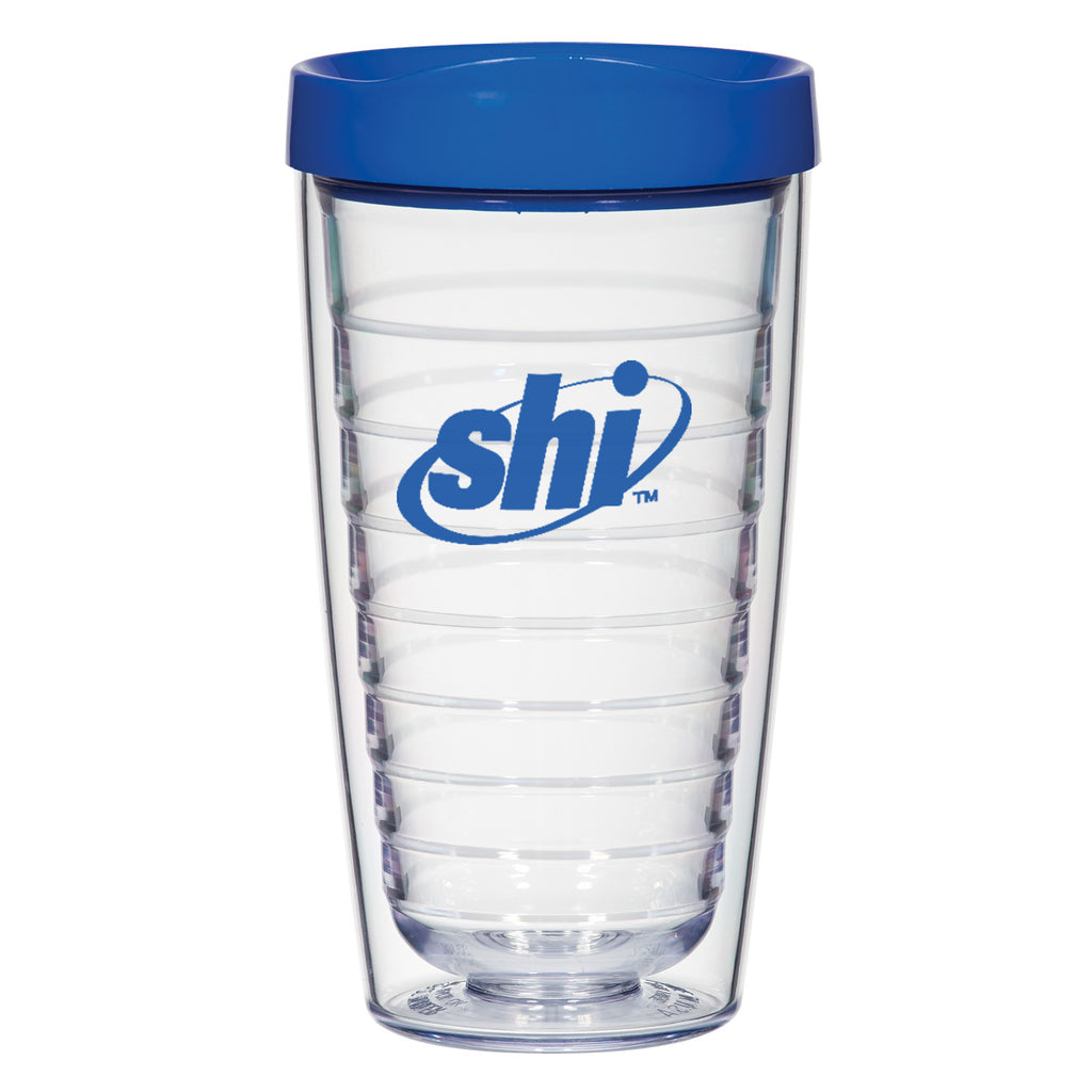 Newbridge Double Wall Tumbler, 16 oz - Blue - Silk Screen