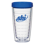Newbridge Double Wall Tumbler, 16 oz - Blue - Silk Screen