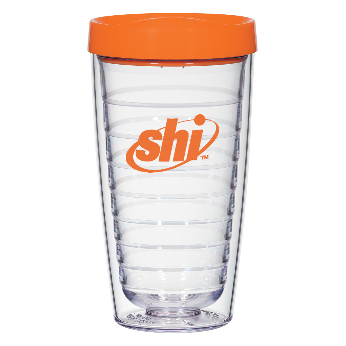 Newbridge Double Wall Tumbler, 16 oz - Orange - Silk Screen