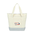 Newport Unbleached Cotton Zip Tote Transfer - Grey - View 1