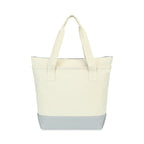 Newport Unbleached Cotton Zip Tote Transfer - Grey - View 3