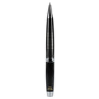 Newton Capped Pen in Recycled Brass with Blue Ink - Black - Back