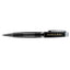 Newton Capped Pen in Recycled Brass with Blue Ink - Black - Left Side