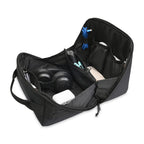 Newton Fold-Out Tech Organizer in Recycled PET Transfer - Black - View 3
