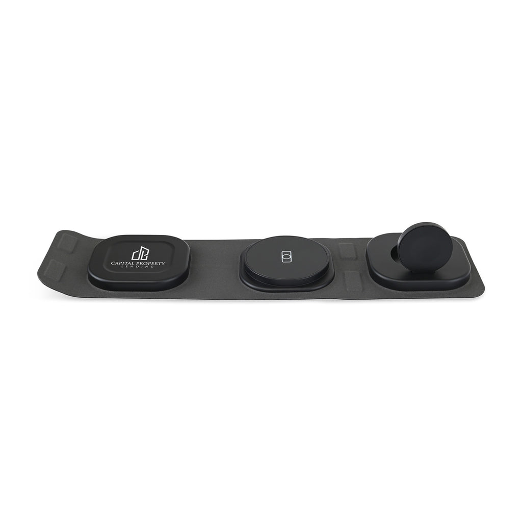 Newton Foldable 3 in 1 Wireless Charger - Charcoal Heather - View 3