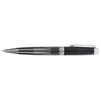 Newton Gel Rollerball Pen in Recycled Brass, Blue Ink - Black - Left Side 2