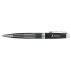 Newton Gel Rollerball Pen in Recycled Brass, Blue Ink - Black - Left Side