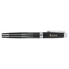 Newton Gel Rollerball Pen in Recycled Brass, Blue Ink - Black - Right Side 2