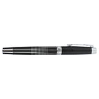 Newton Gel Rollerball Pen in Recycled Brass, Blue Ink - Black - Right Side 3