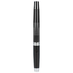Newton Gel Rollerball Pen in Recycled Brass, Blue Ink Laser Engraving - Black - Back 2