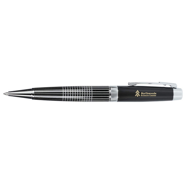 Newton Gel Rollerball Pen in Recycled Brass, Blue Ink Laser Engraving