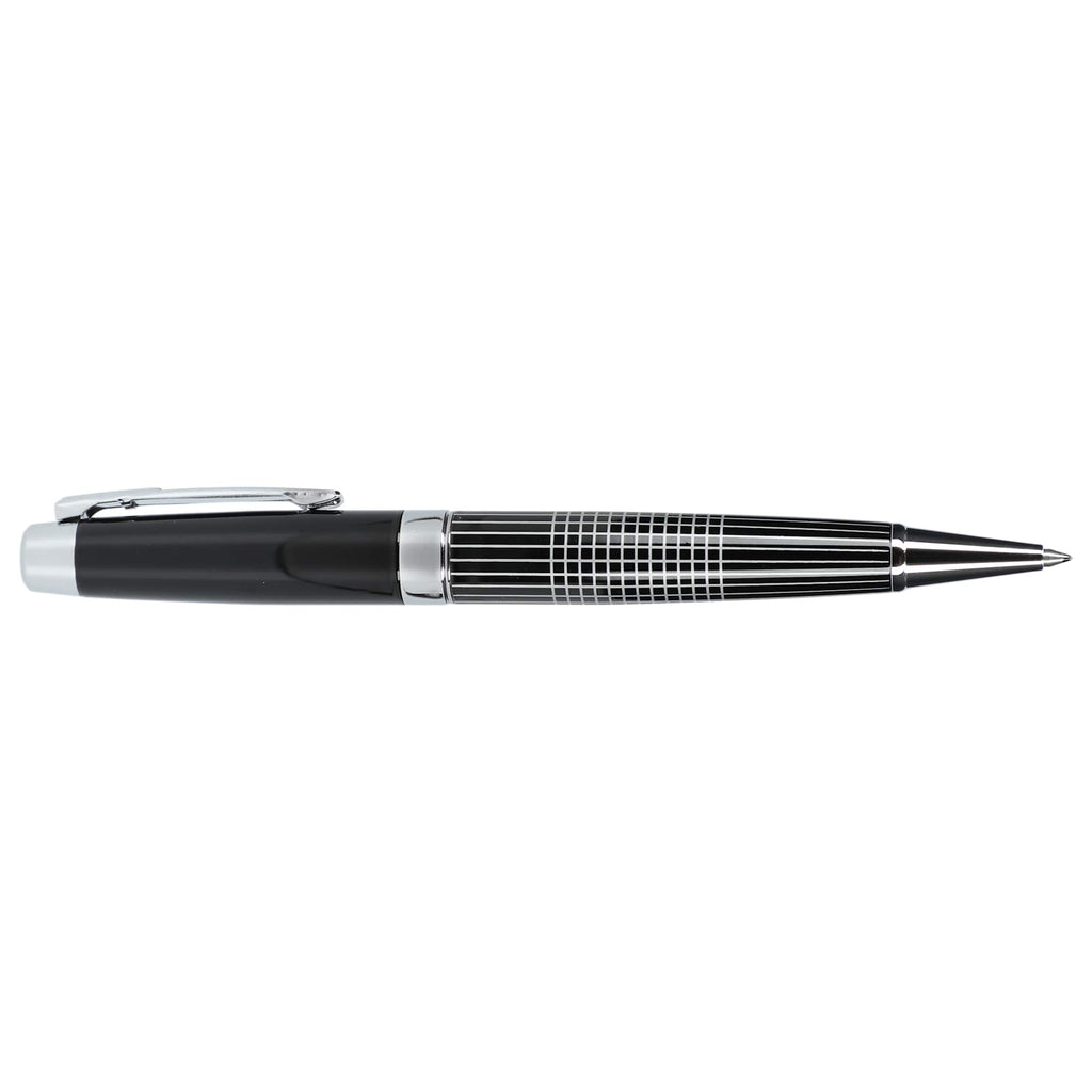 Newton Gel Rollerball Pen in Recycled Brass, Blue Ink Laser Engraving - Black - Right Side 4