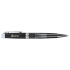 Newton Gel Rollerball Pen in Recycled Brass, Blue Ink Laser Engraving - Black - Right Side