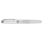 Newton Gel Rollerball Pen in Recycled Brass, Blue Ink - Silver - Right Side 2