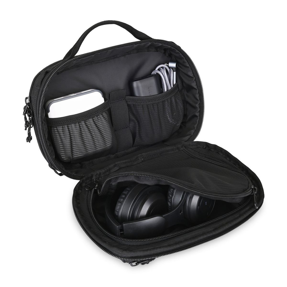 Newton Structured Tech Case with Two Compartments - Black - View 3