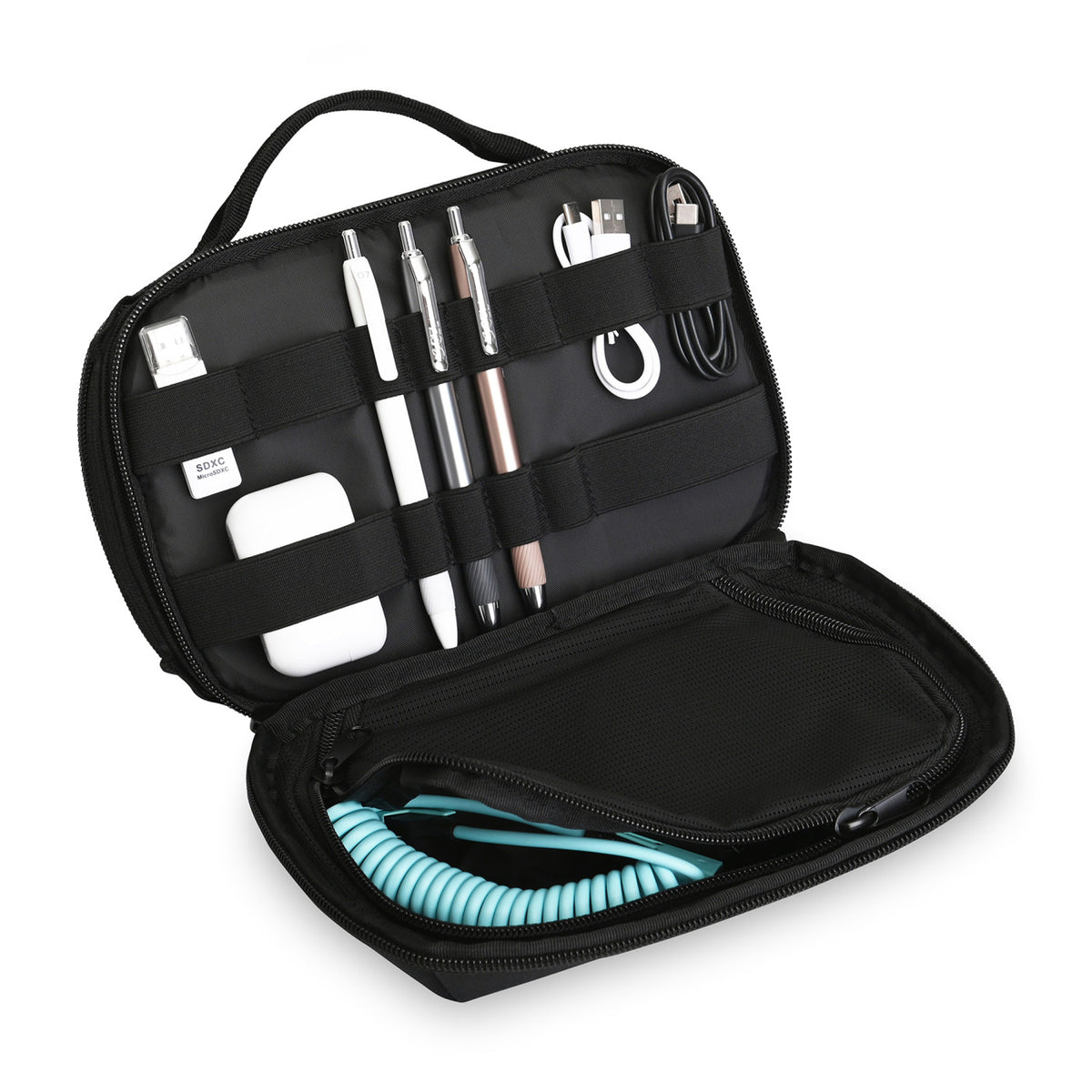 Newton Structured Tech Case with Two Compartments Transfer - Black - View 4