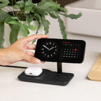 Nimble Podium 2-in-1 Qi2 Charging Stand, 25W - Black - Lifestyle 3