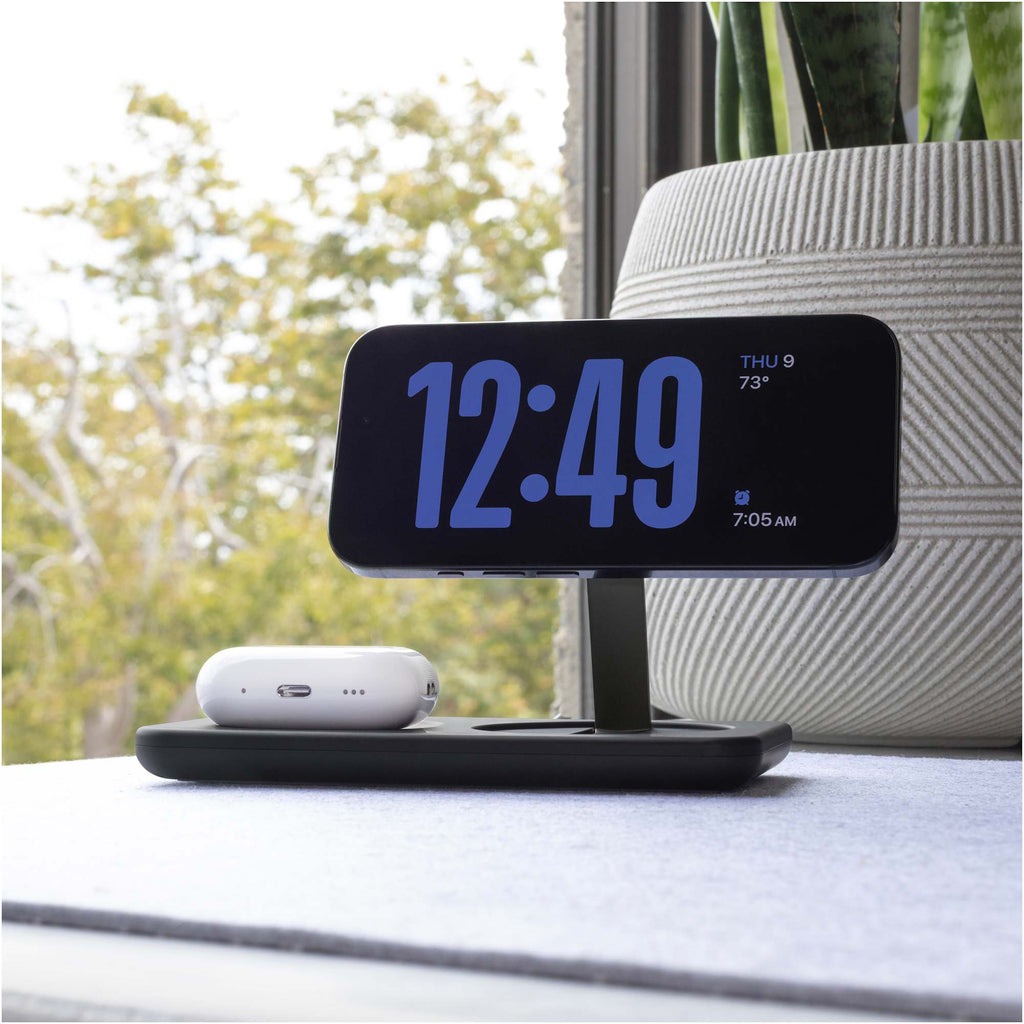 Nimble Podium 2-in-1 Qi2 Charging Stand, 25W - Black - Lifestyle 7