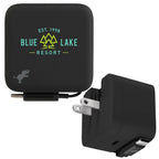 Nimble Wally Stretch Wall Charger with Retractable Cable, 35W - Black - Front Default