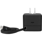 Nimble Wally Stretch Wall Charger with Retractable Cable, 35W - Black - Left Side 2
