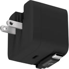 Nimble Wally Stretch Wall Charger with Retractable Cable, 35W - Black - Left Side