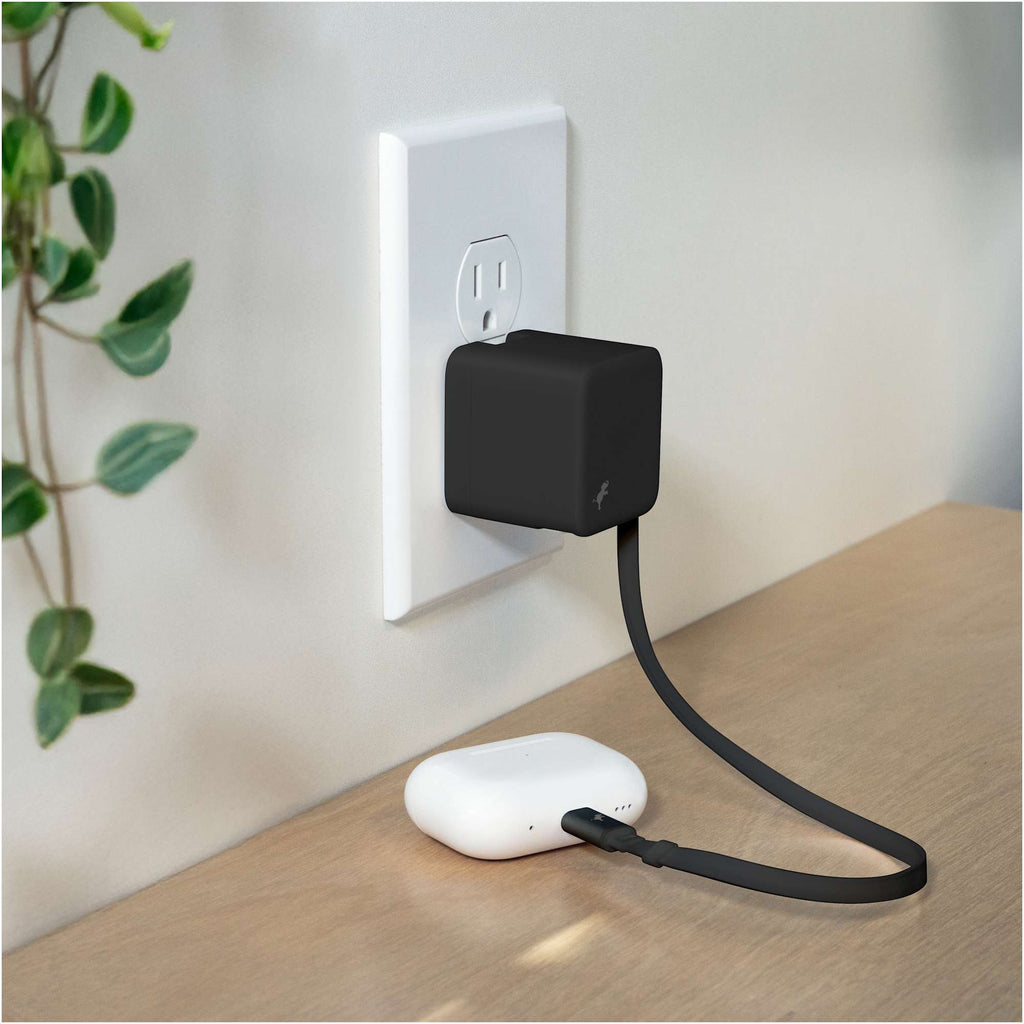 Nimble Wally Stretch Wall Charger with Retractable Cable, 35W - Black - Lifestyle 2