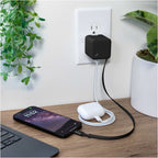 Nimble Wally Stretch Wall Charger with Retractable Cable, 35W - Black - Lifestyle 4
