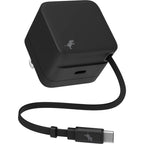 Nimble Wally Stretch Wall Charger with Retractable Cable, 35W - Black - Right Angle 3