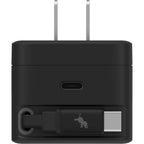 Nimble Wally Stretch Wall Charger with Retractable Cable, 35W - Black - Right Side 2