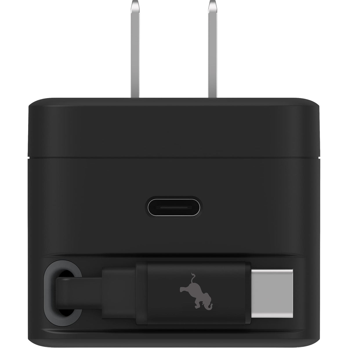 Nimble Wally Stretch Wall Charger with Retractable Cable, 35W - Black - Right Side 2