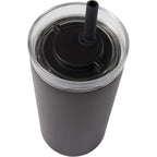 Nina Leakproof Vacuum Tumbler with Straw, 18 oz Laser Engraving - Black - Detail 3