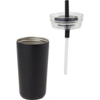 Nina Leakproof Vacuum Tumbler with Straw, 18 oz Laser Engraving - Black - Detail