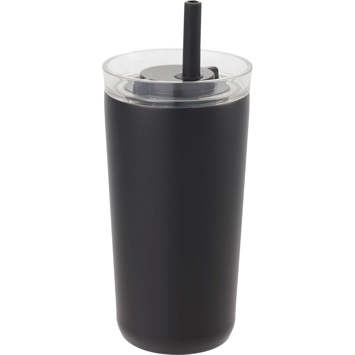 Nina Leakproof Vacuum Tumbler with Straw, 18 oz Laser Engraving - Black - Right Angle