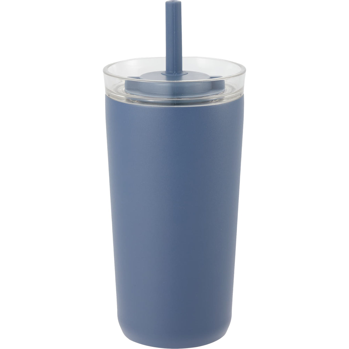 Nina Leakproof Vacuum Tumbler with Straw, 18 oz Laser Engraving - Midnight Blue - Back