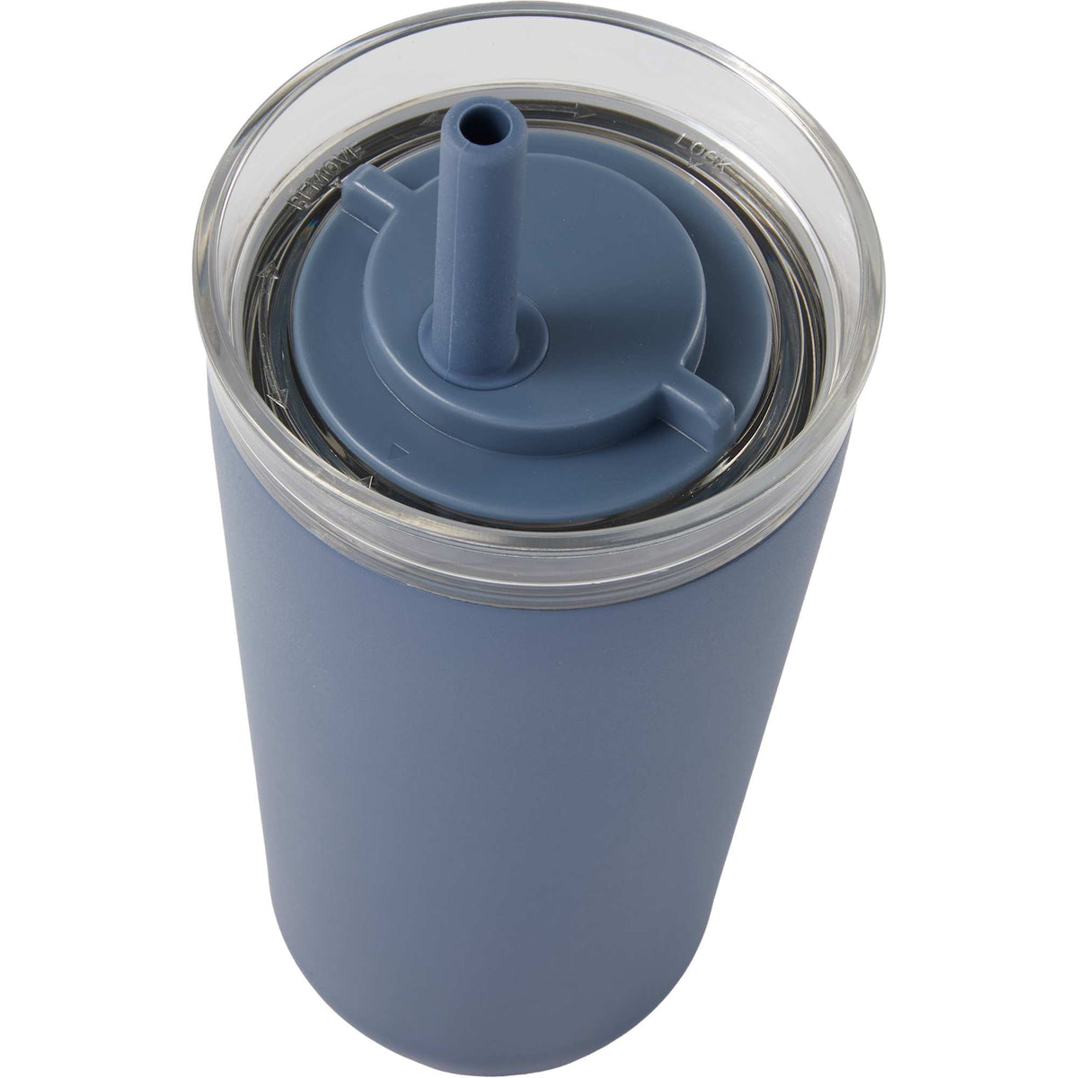 Nina Leakproof Vacuum Tumbler with Straw, 18 oz Laser Engraving - Midnight Blue - Detail 2