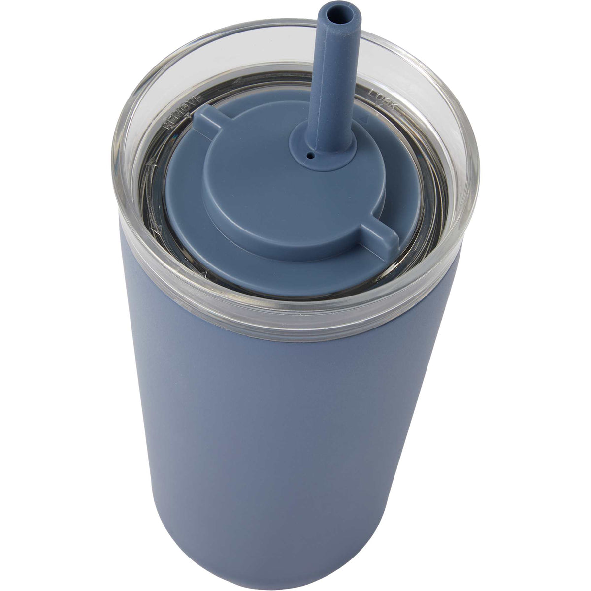 Nina Leakproof Vacuum Tumbler with Straw, 18 oz Laser Engraving - Midnight Blue - Detail 3