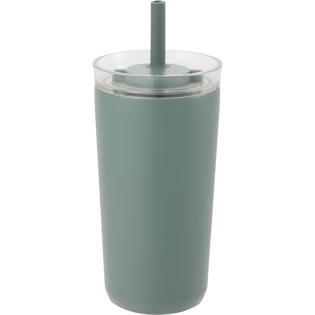 Nina Leakproof Vacuum Tumbler with Straw, 18 oz Laser Engraving - Sage - Back