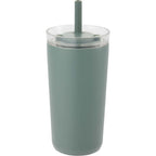 Nina Leakproof Vacuum Tumbler with Straw, 18 oz Laser Engraving - Sage - Back