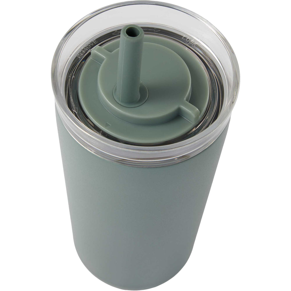 Nina Leakproof Vacuum Tumbler with Straw, 18 oz Laser Engraving - Sage - Detail 2