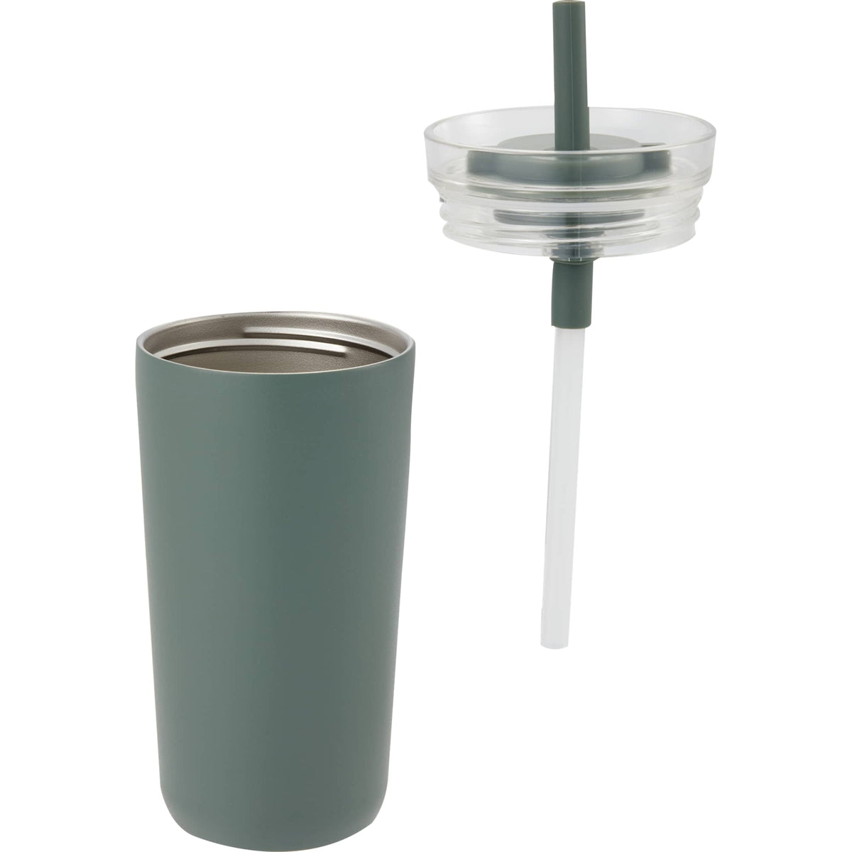 Nina Leakproof Vacuum Tumbler with Straw, 18 oz Laser Engraving - Sage - Detail