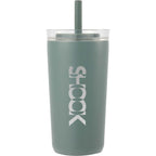 Nina Leakproof Vacuum Tumbler with Straw, 18 oz Laser Engraving - Sage - Front