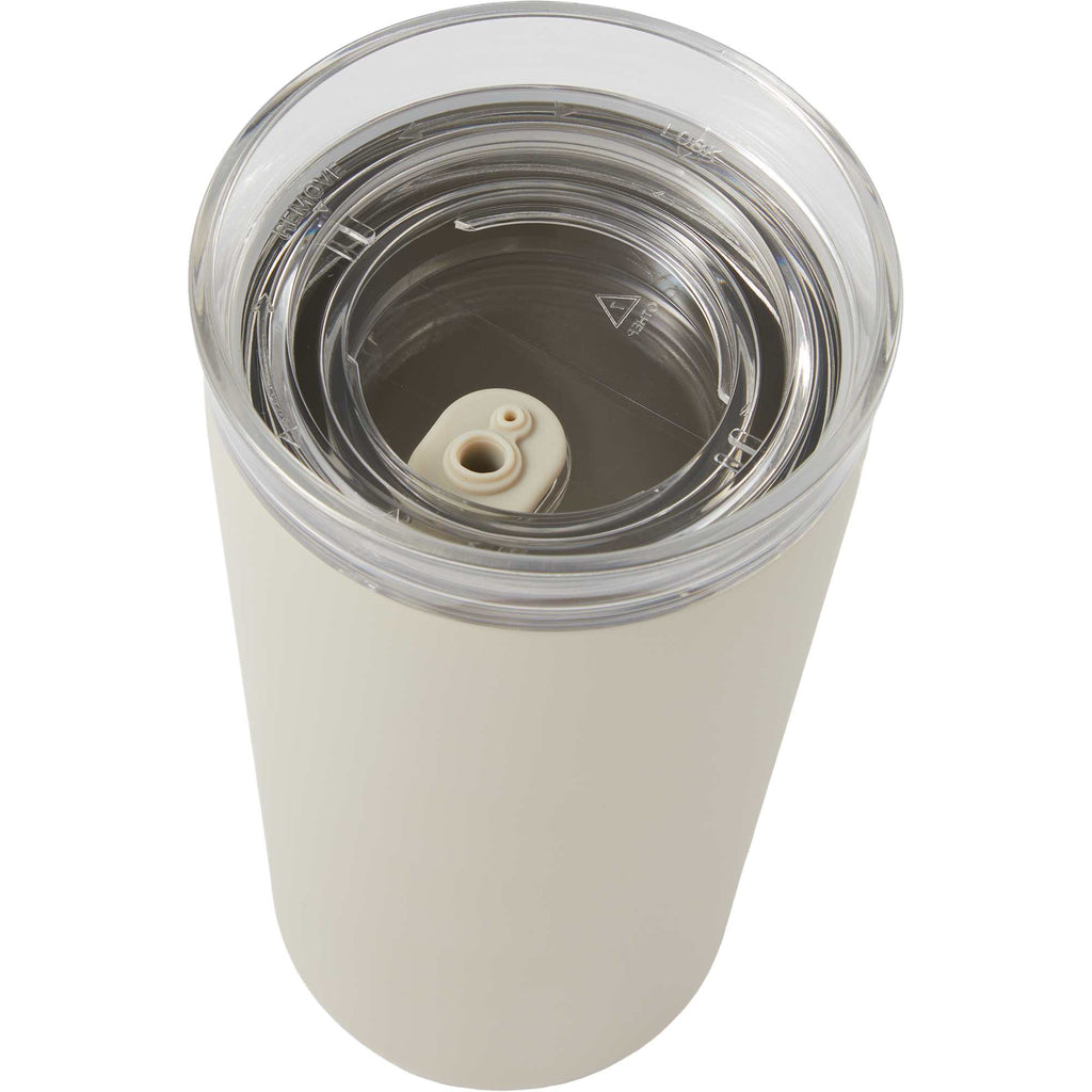 Nina Leakproof Vacuum Tumbler with Straw, 18 oz Laser Engraving - Taupe - Detail 4